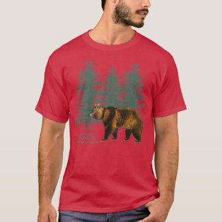 Camiseta Mount Rainier National Park Washington Bear Trees 