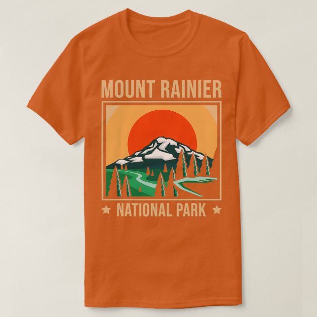 Camiseta Mount Rainier Us National Park (Frente do Design)