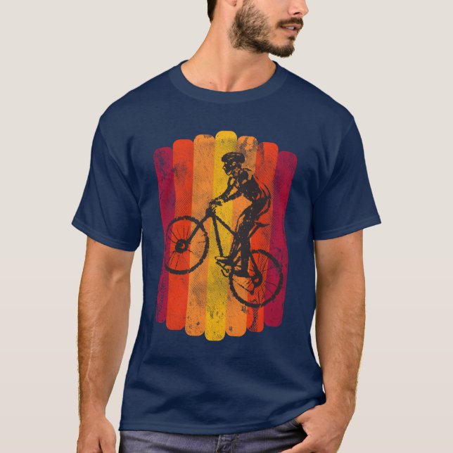 Camiseta Mountain Bike 90s MTB Retro Sunset Fat Bike (Frente)