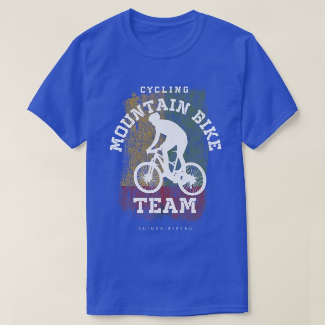 Camiseta Mountain Bike Guinea Bissau Downhill Biker Biking  (Frente do Design)