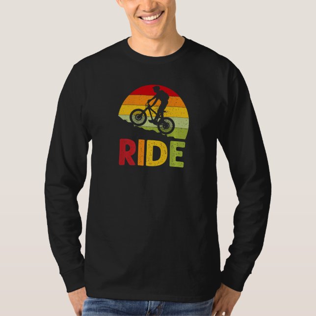 Camiseta Mountain Bike Ride Retro Sunset   (Frente)