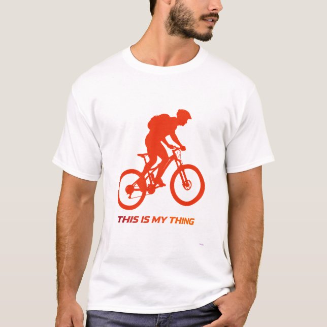Camiseta Mountain Bike Silhouette Action Lifestyle Design (Frente)