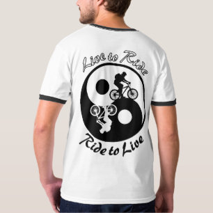 Camiseta Mountain bike Yin Yan vivo para montar o Tshirt
