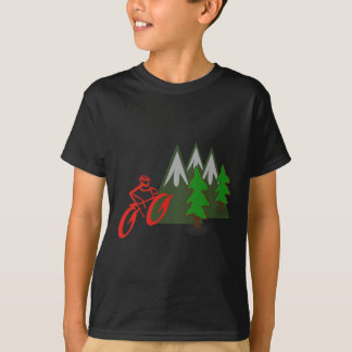 Camiseta Mountain Biking Rider Climbing Scene 