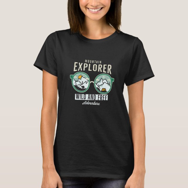 Camiseta Mountain Explorer Cool Camper (Frente)