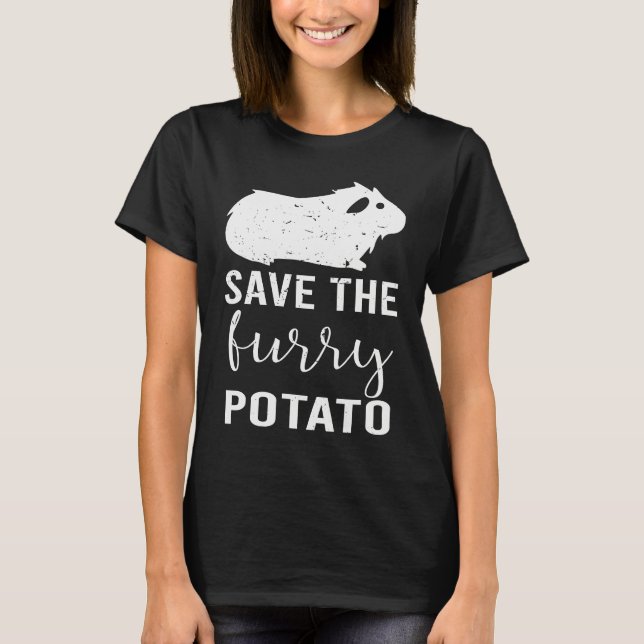 Camiseta Mountain Guinea Pig Save The Furry Potato (Frente)