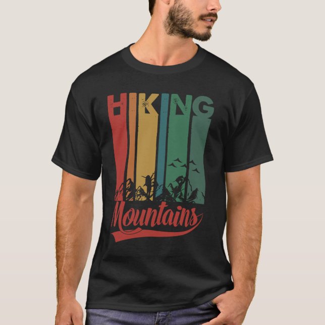 Camiseta Mountain Hiking Adventure Wilderness Trekking Hike (Frente)