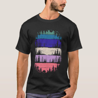 Camiseta Mountain Landscape Reflection Forest Trees Outdoor