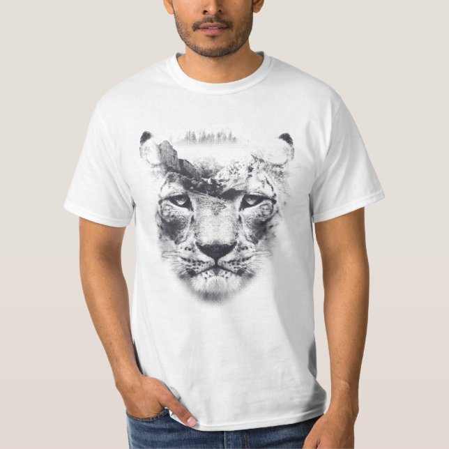 Camiseta Mountain Lion Double Exposed (Frente)