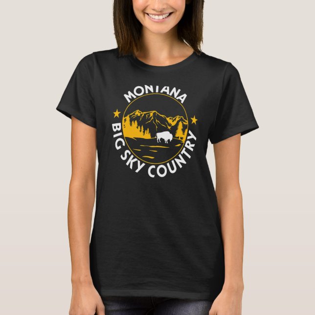 Camiseta Mountain Nature Montana Big Sky (Frente)