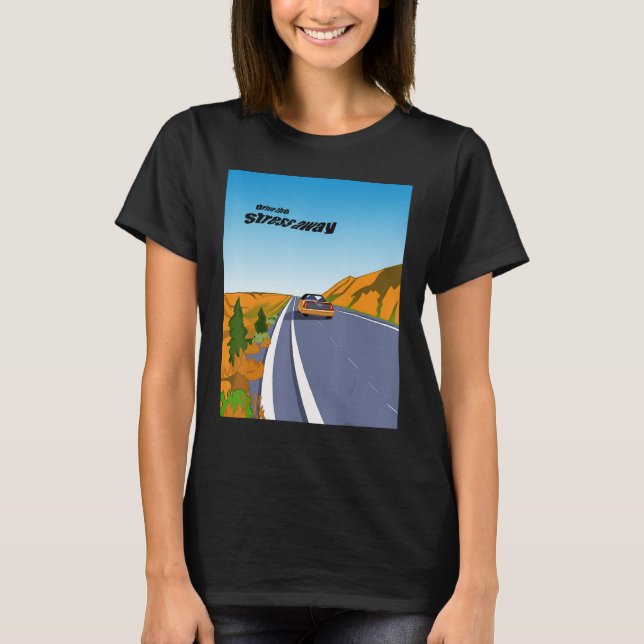 Camiseta Mountain Road Trip for Car Enthusiasts and Stress  (Frente)