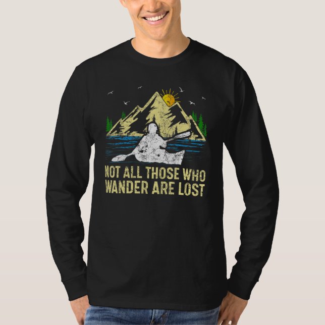 Camiseta Mountain Sunset Not All Those Who Wander Are Lost  (Frente)
