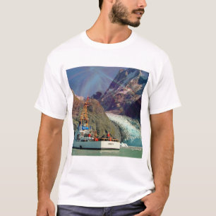 Camiseta Mountain View do Alasca com barco