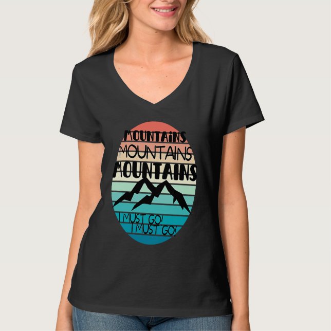 Camiseta Mountains are Calling Sunsets  Snow Slopes Family  (Frente)