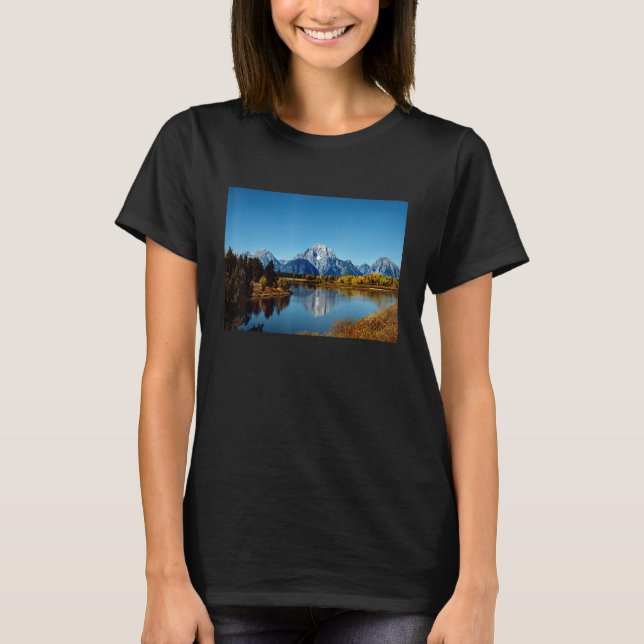 Camiseta Mountains Lake Reflection Grand Teton National Par (Frente)