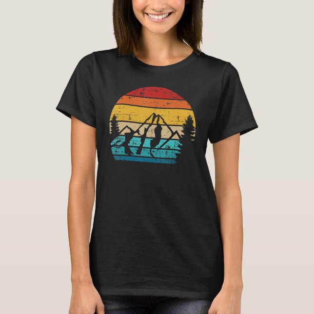 Camiseta Mountains vintage Camping (Frente)