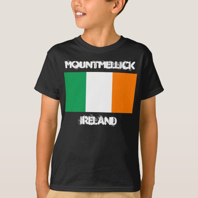 Camiseta Mountmellick, Irlanda, com bandeira irlandesa Kids (Frente)
