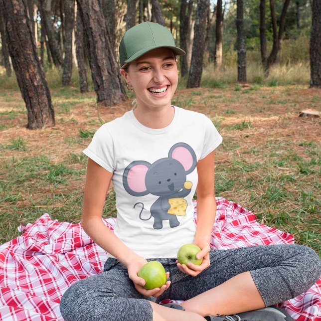 Camiseta Mouse comendo queijo (Criador carregado)