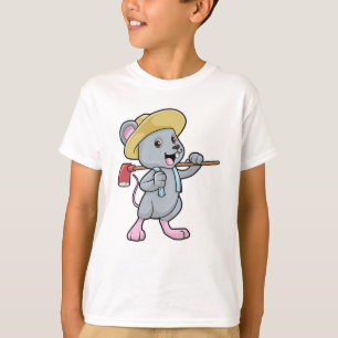 Camiseta Mouse como agricultor com Ax & Hat