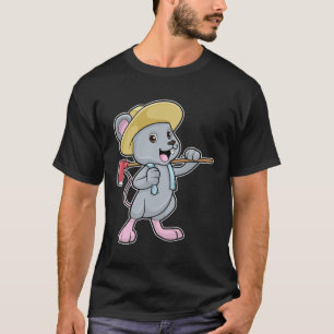 Camiseta Mouse como agricultor com Ax & Hat