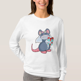Camiseta Mouse como noivo com véu e presente.PNG