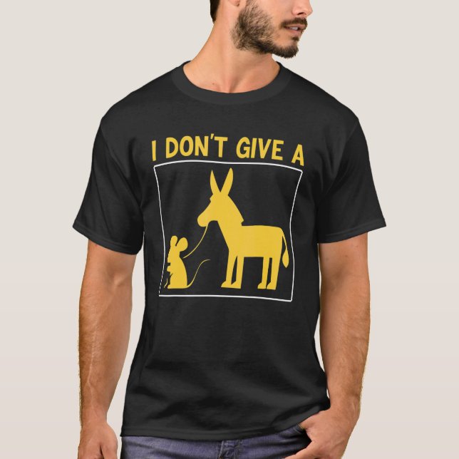 Camiseta mouse walking a donkey i don't give rats 1 (Frente)