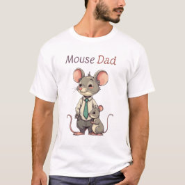 Camiseta MousePai - Camisa-T do Prato do Dia do Pai