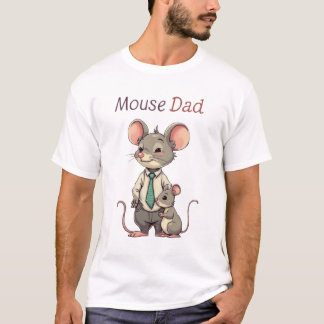 Camiseta MousePai - Camisa-T do Prato do Dia do Pai