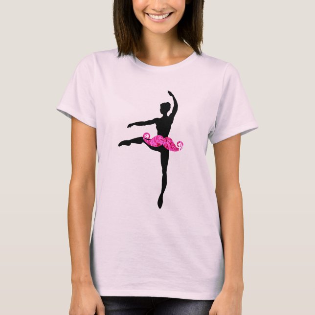 Camiseta Moustache da bailarina (Frente)