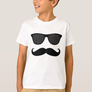 Camiseta Moustache e presente pretos do humor dos óculos d