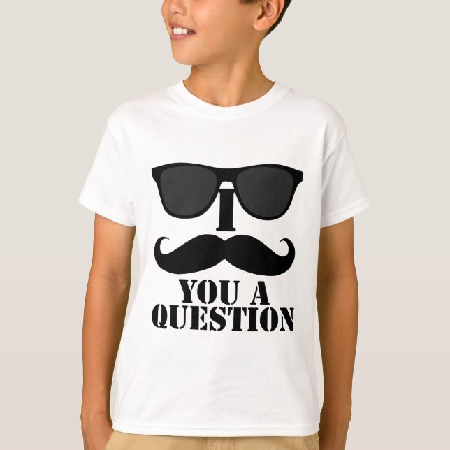 Camiseta Moustache engraçado de I você óculos de sol de um (Frente)