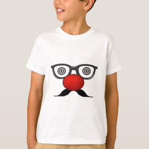 Camiseta Moustache estranho dos vidros dos olhos do nariz