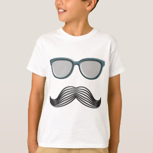 Camiseta Moustache retro Stache do bigode
