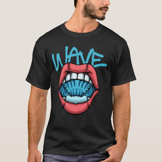 Camiseta Mouth With Waves Inside streetwear  (Frente)