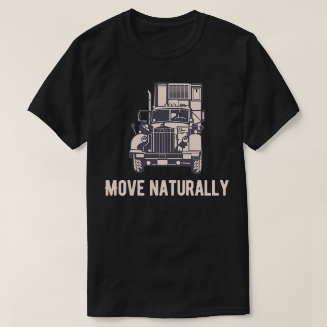 Camiseta Move naturally Transport Road (Frente do Design)