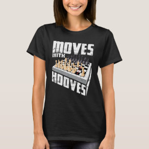 Camiseta Move-se com Hooves Chess Gambit Fork King Queen Ch