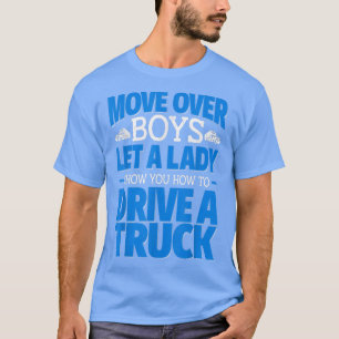 Camiseta Mover Rapazes Caminhoneiros Conduzem um Caminhão