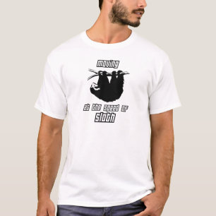 Camiseta Mover-se na velocidade da preguiça