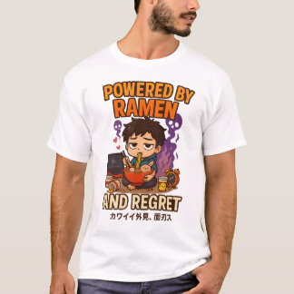 Camiseta Movido a Ramen e Arrependimento