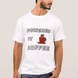Camiseta Movido pelo Café Moderno Typografia Cotação T-Shir