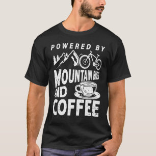 Camiseta Movido Por Bicicletas De Montanha E Café Ciclista