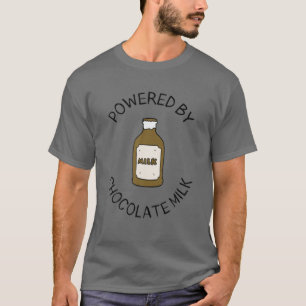 Camiseta Movido Por Chocolate Leite Engraçado Homens Mulhe