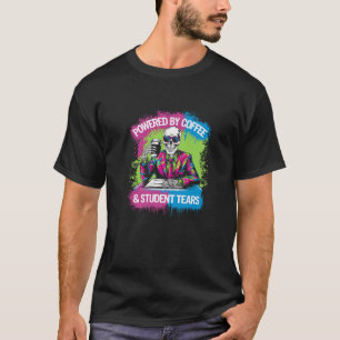 Camiseta Movido Por Estudantes De Café Lágrimas De Esquelet