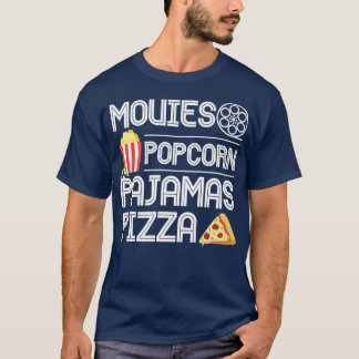 Camiseta Movies Popcorn Pajamas Pizza Premium 10272321