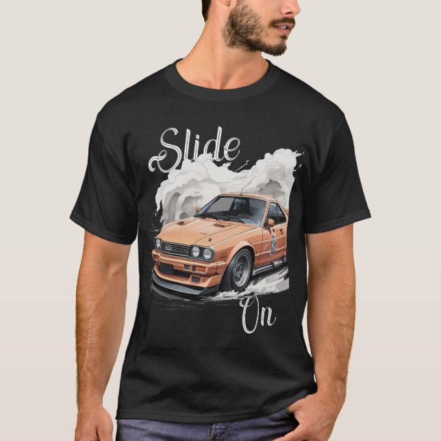 Camiseta "Movimentação de carro com fumaça e energia (Frente)