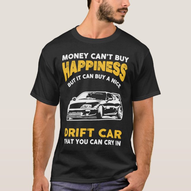 Camiseta Movimentação de Dinheiro de Carro de Drift para o  (Frente)