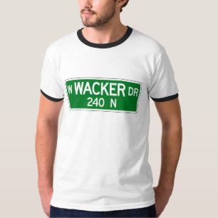 Camiseta Movimentação de Wacker, sinal de rua de Chicago,