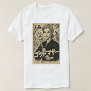 CAMISETA MOVIMENTO BW POSTER DO GODDOMAZA SAMURAI