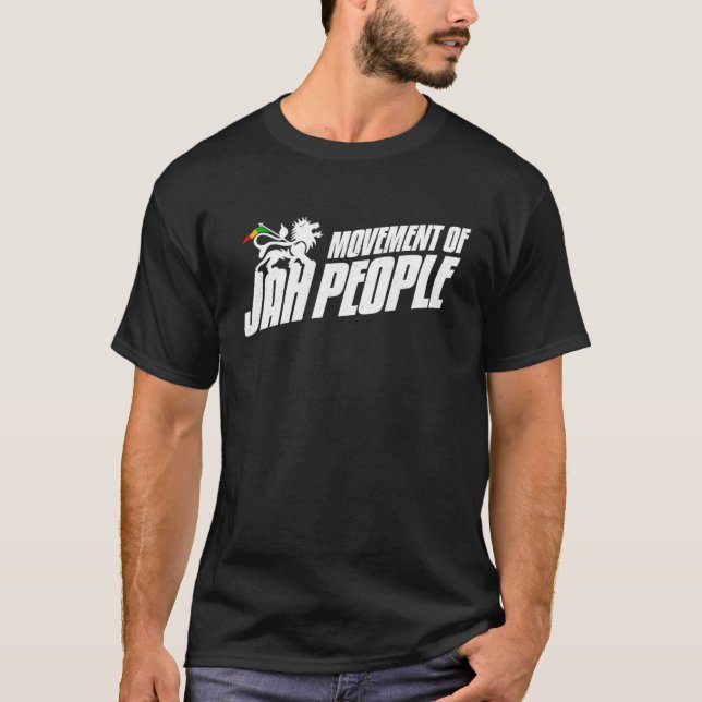 Camiseta Movimento De Cores Rasta De Pessoas Jah Reggae (Frente)