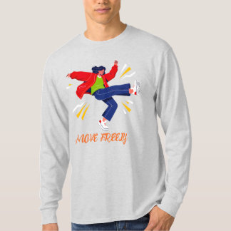 Camiseta Movimento de Dança Energético Gráfico Jovem